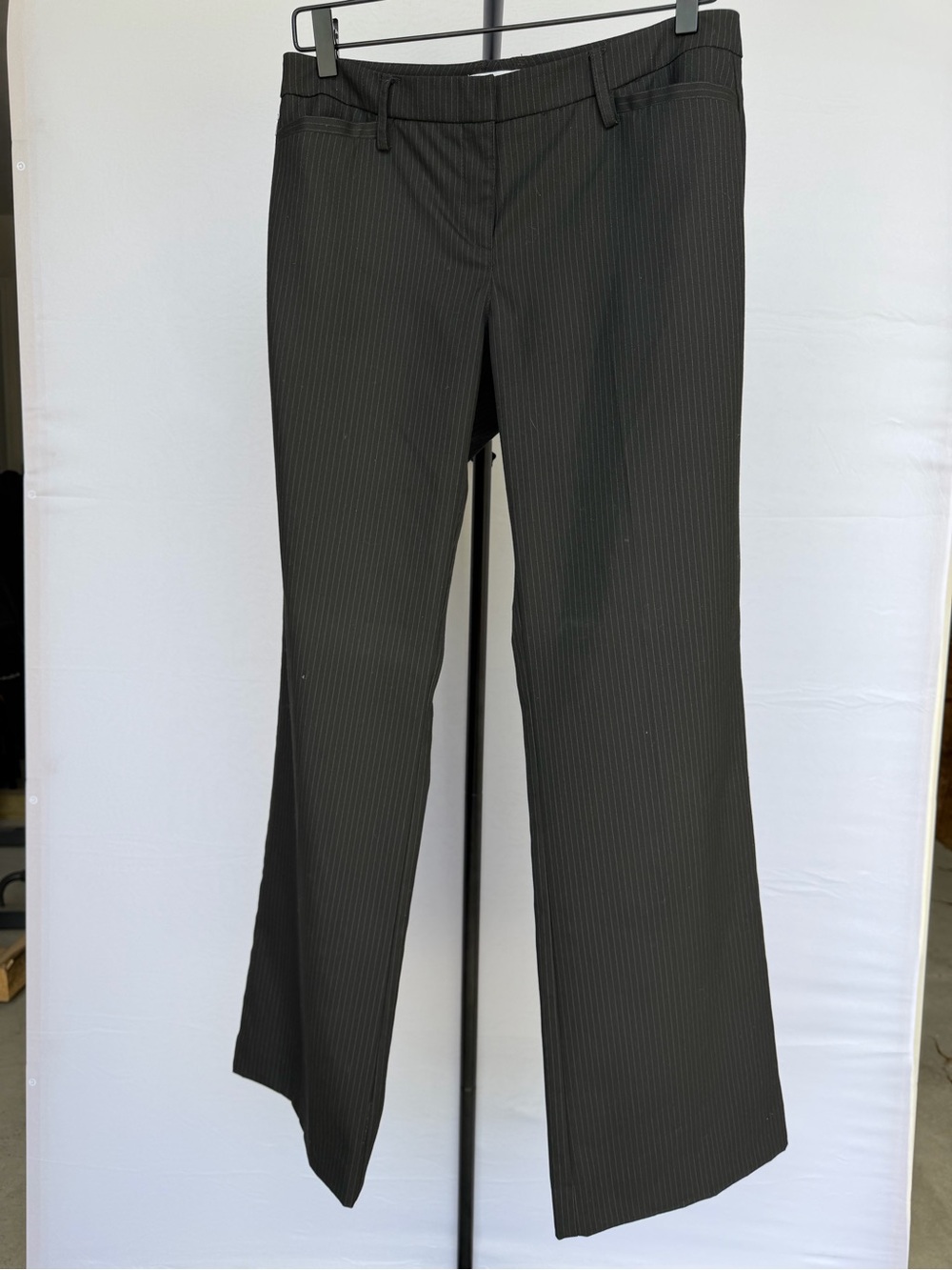 New York & Company Black Pinstripe Dress Pants
